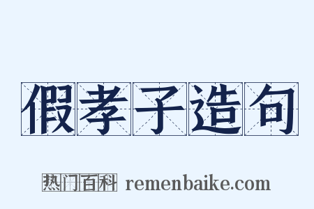 假孝子造句是什么意思的图片